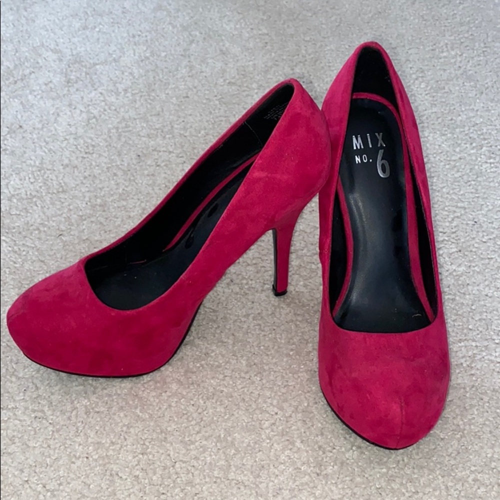 Mix No. 6 Suede Pink Heels